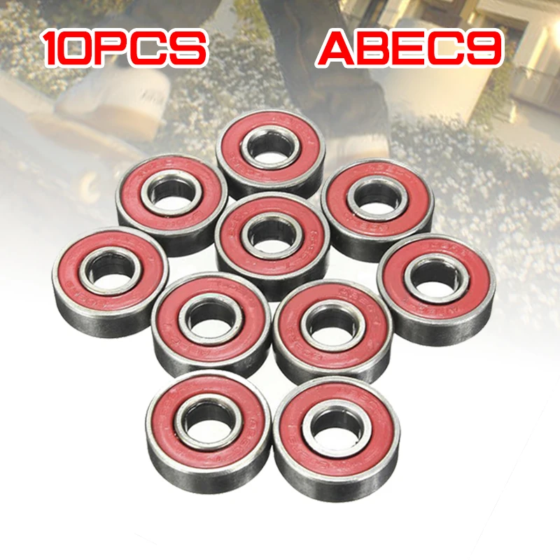 10x ABEC-9 608 2RS роликовый подшипник колеса 8x22x7 мм вала антикоррозийный скейтборд