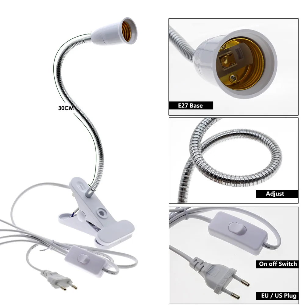 AC85 265V светодиодный держатель лампы E27 розетка ЕС/адаптер с usb разъемом для
