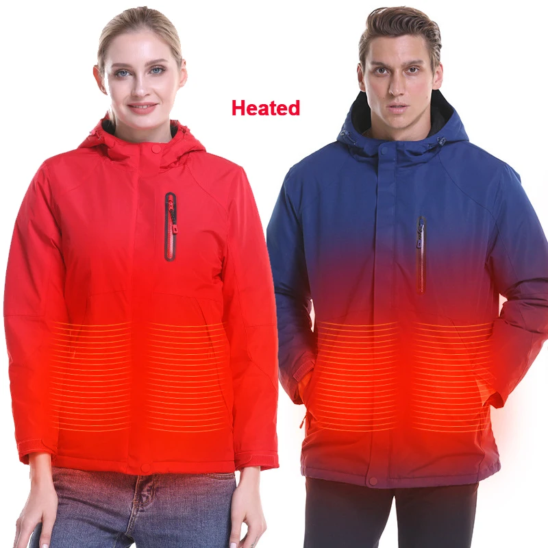 Зимнее пальто для женщин и мужчин с тепловым подогревом походный жилет USB