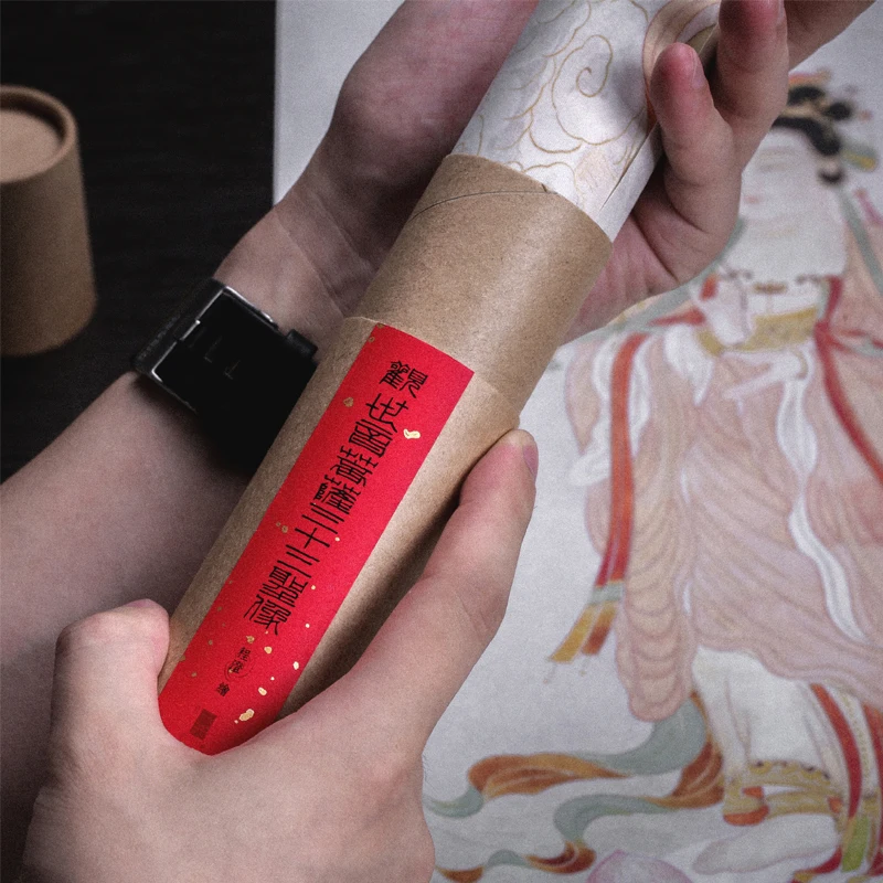 Китайская буддистская искусственная шелковая Вертикальная прямоугольная