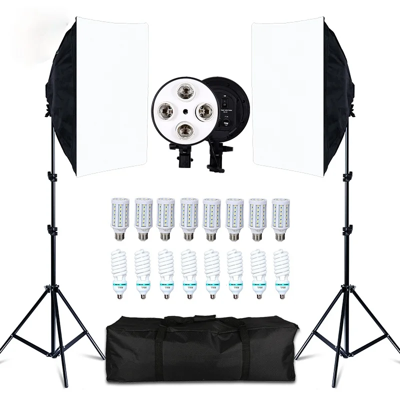

Photo Studio 8 LED 20W Softbox Kit Photographic Lighting Kit Camera & Photo Accessories 2 Light Stand 2 Softbox for Camera Photo