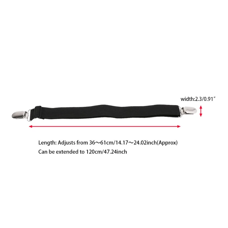 

2Pcs Bed Sheet Elastic Gripper Clip Strap Fastener Mattress Cover Holder Grips Suspender Belt