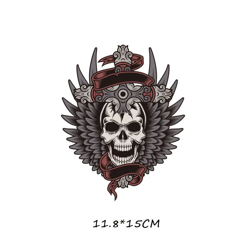 ZOTOONE индивидуальные панковские нашивки в полоску с черепом термоклейкие для