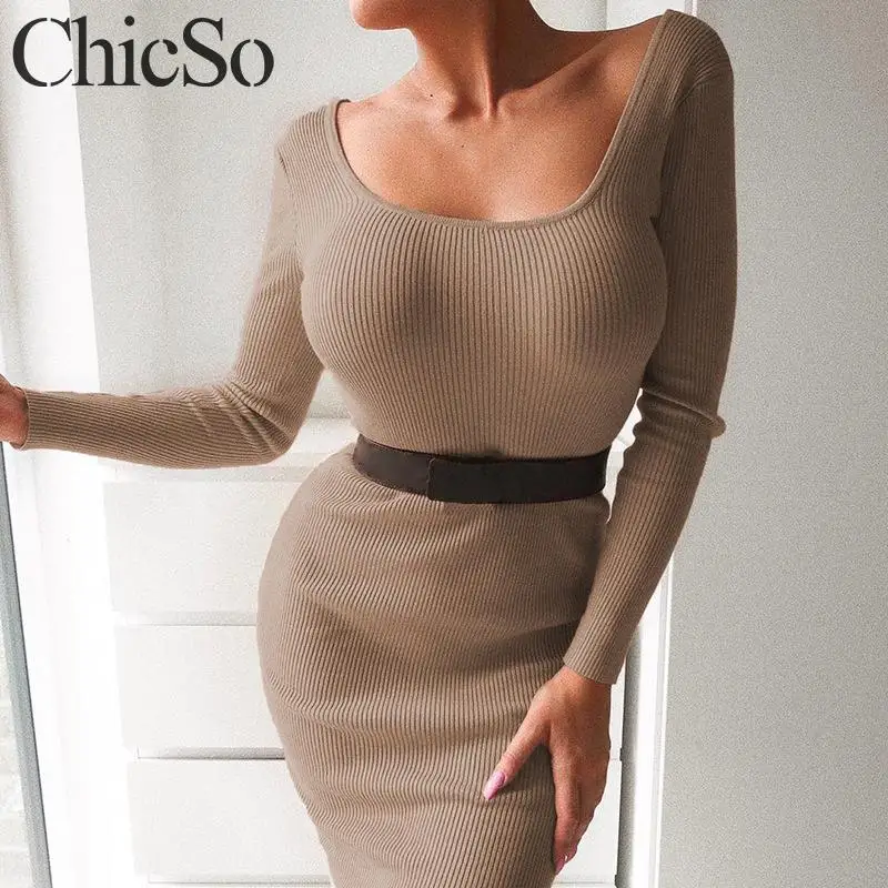 MissyChilli хаки Элегантное трикотажное длинное платье с открытой спиной женское