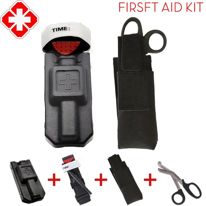 

Outdoor Ifak Pouch First Aid Kit Tactical Tourniquet Safety and Survival Tool Kit With Scissors Trauma Medical Molle Pouch Bag