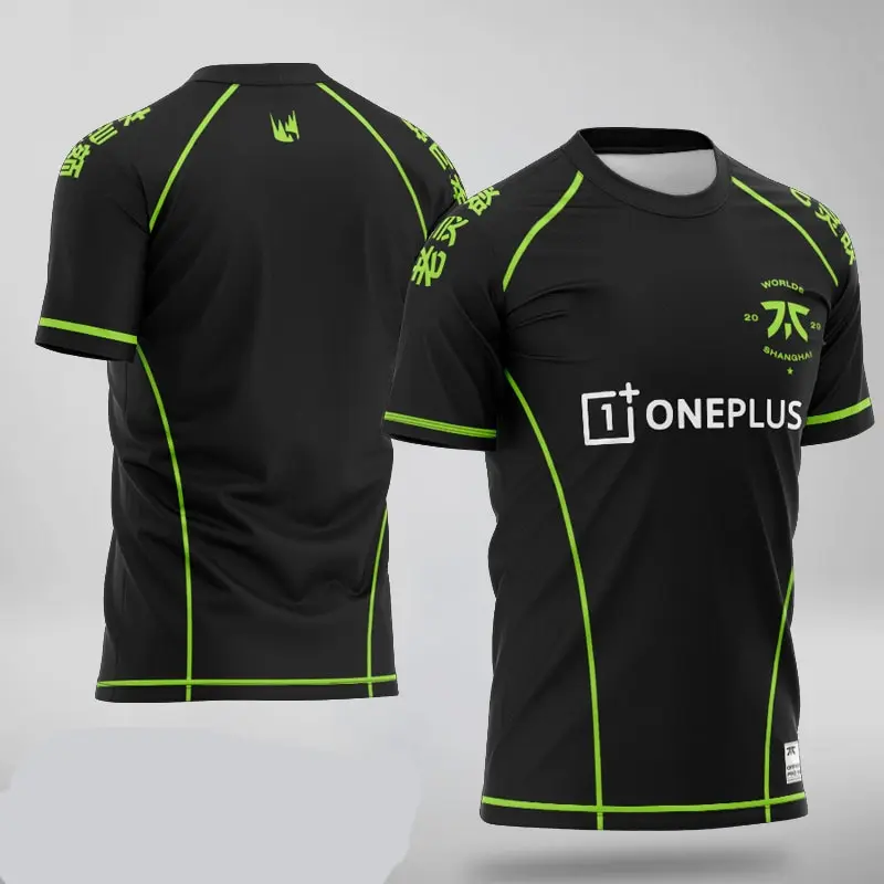 

Camiseta Hombre Top LOL CSGO DOTA2 Team Fnatic Team E-sports Team Uniform Hylissang реккл футболка лето 2021 новый стиль рукава