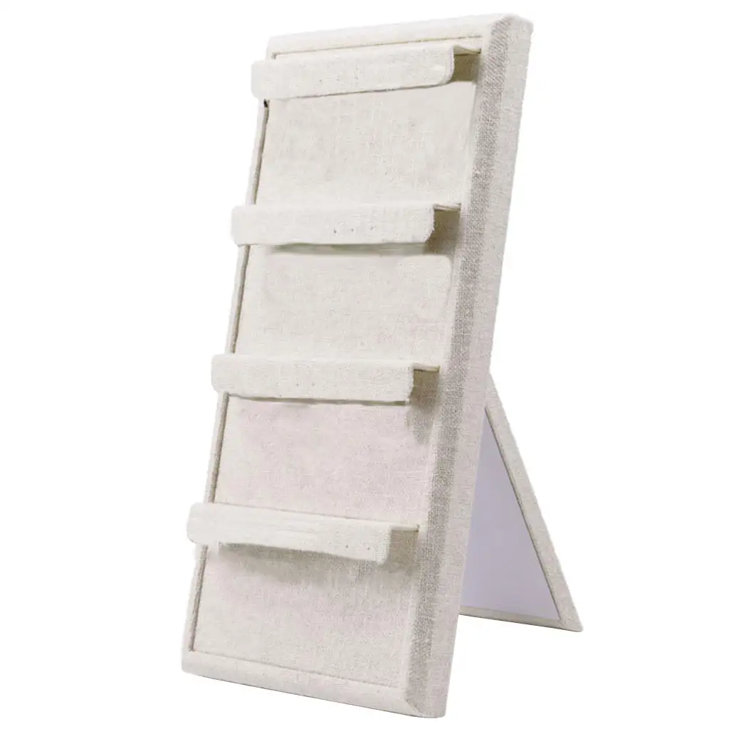 

Stand Rack for Earring Studs Jewelry Dangle Hook Display 4-tier Portable Size 15x30x29cm