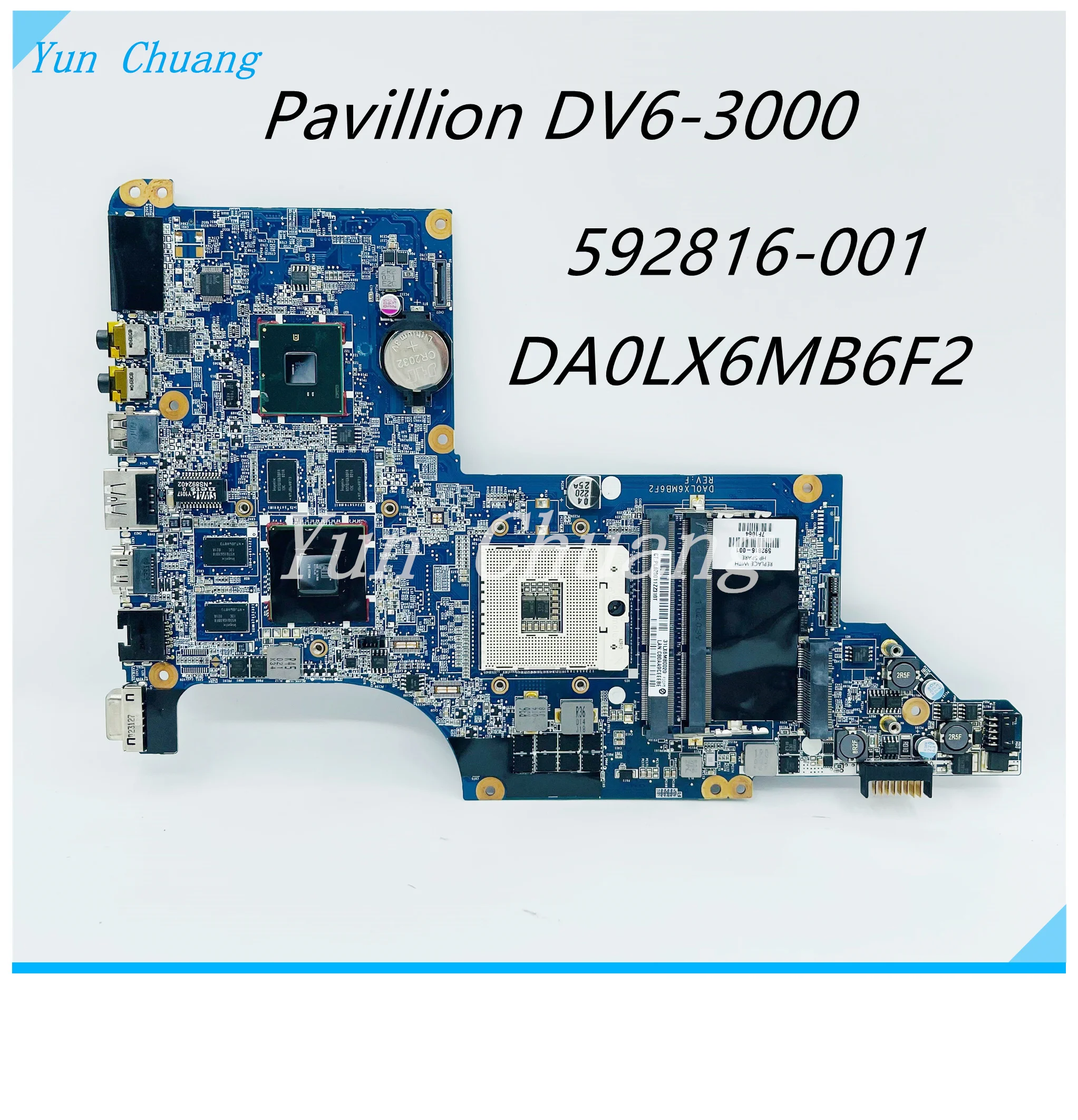 Материнская плата DA0LX6MB6F2 для ноутбука HP DV6-3000 с видеокартой HD5650 1 ГБ GDDR3, поддерживающая процессоры i7 только на.