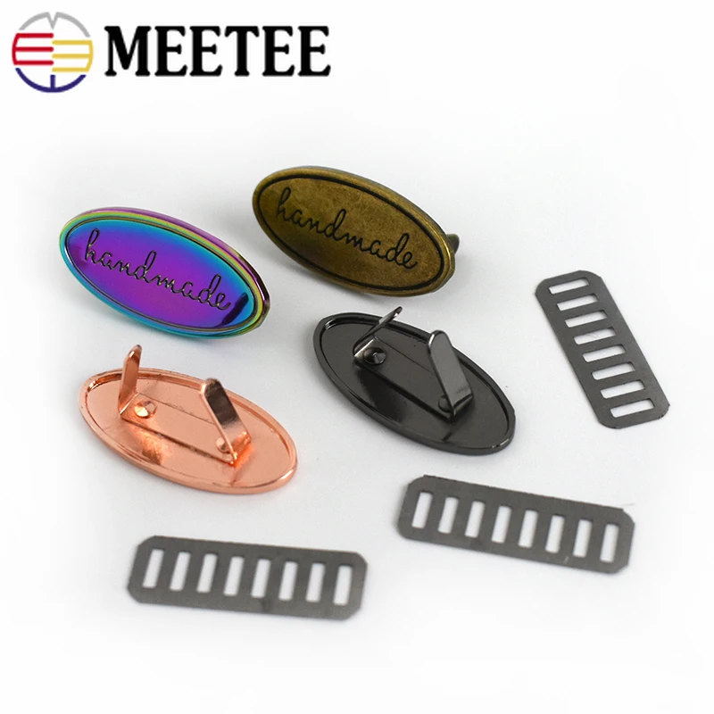 Meetee 10/30 шт. 20x40 мм Металлические мешки ручной работы декоративные булавки ярлыки