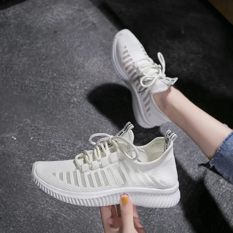 Кроссовки женские сетчатые на массивной платформе Спортивная дышащая обувь с