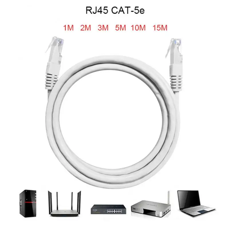Ethernet кабель 1 м 2 3 5 CAT 5e RJ45 патч LAN маршрутизатор Компьютерные удлинители кабелей