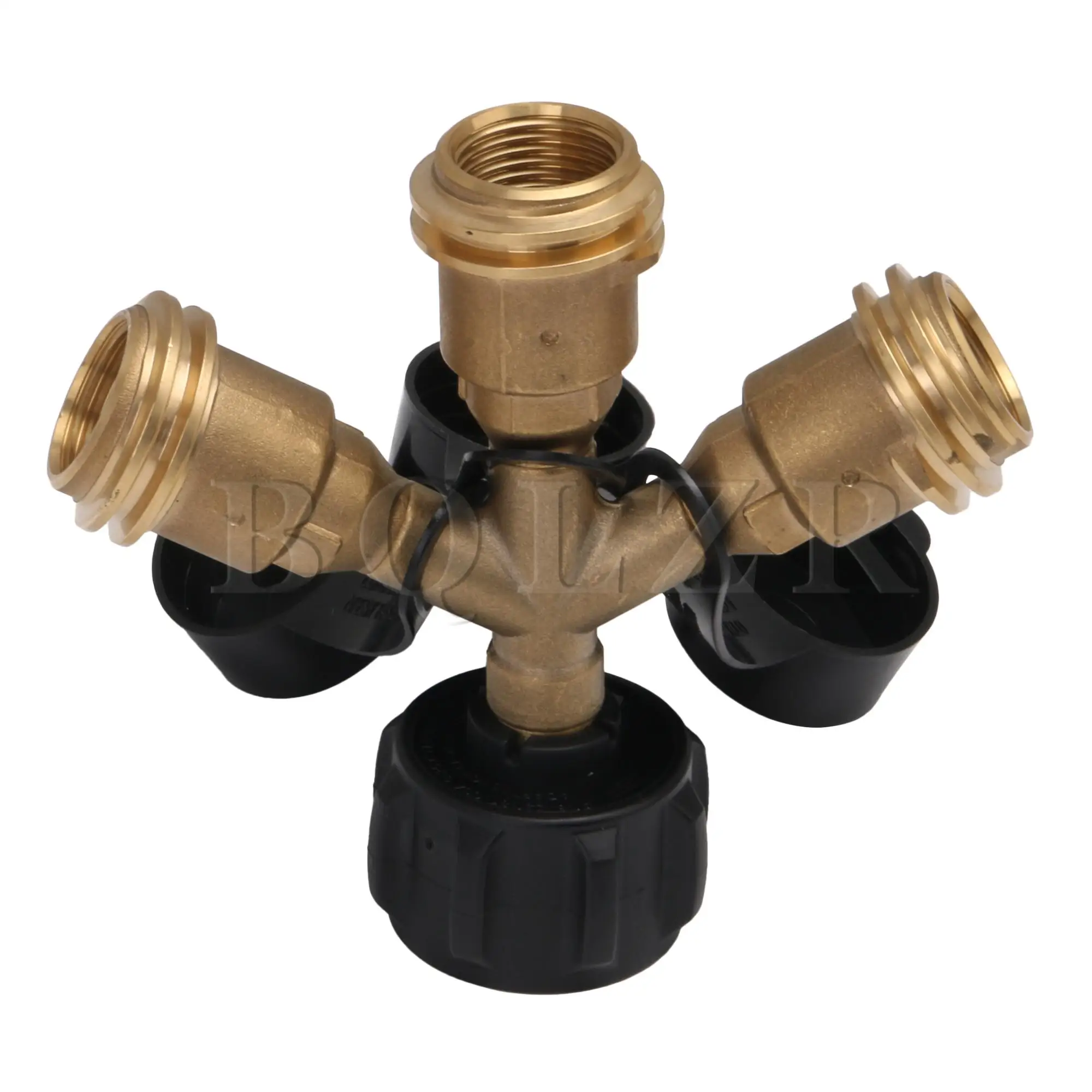 

BQLZR 3 Way 20 Pound Brass Hose Connection RV Tank Hose Adpater for Flashlight
