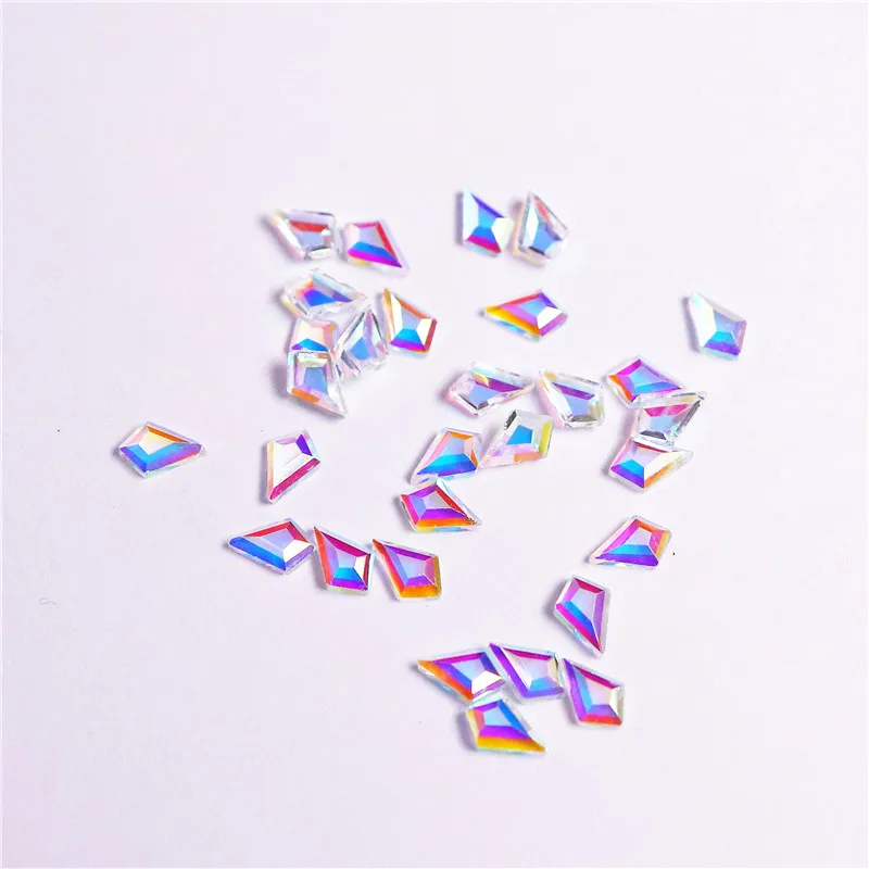 10 шт./лот Маленькие стразы в форме стрелы для дизайна ногтей плоские камни 3D