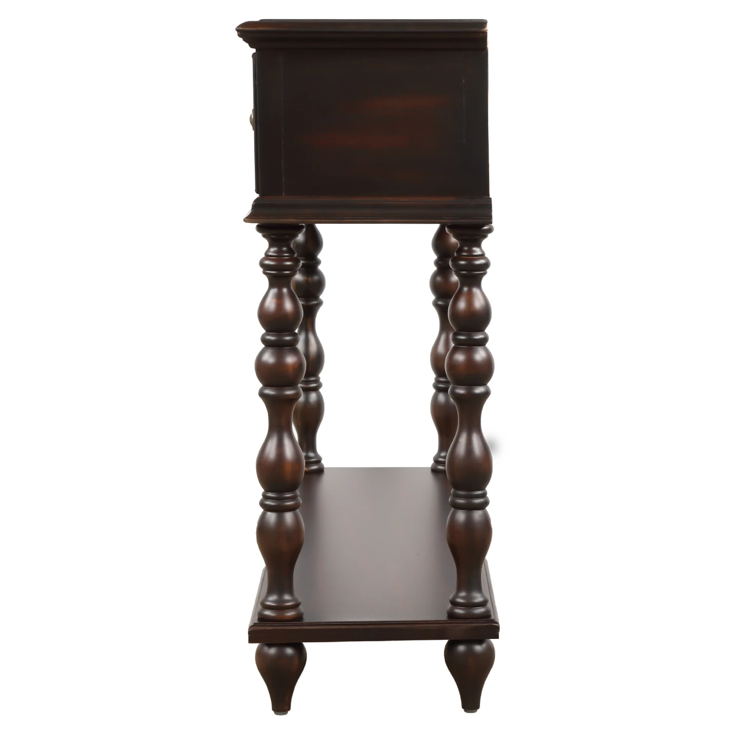 

Kirhcne Furnitures Console Sofa Table Cabinet Antique-Inspired Design With Two Exquisite Drawers Bottom Shelf For Living Room