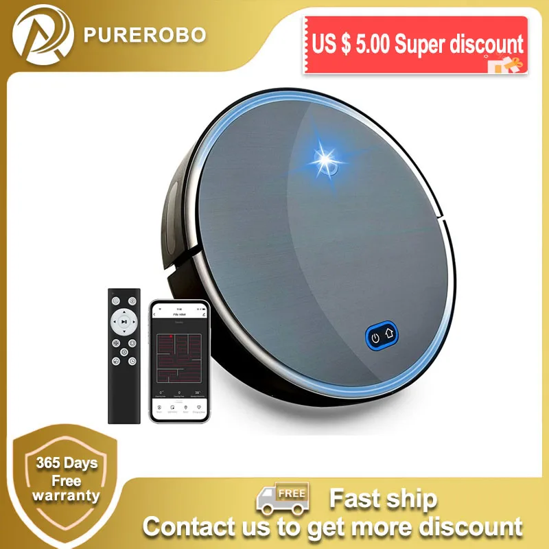 

Purerobo Robot Vacuum Cleaner new F8S Household Mopping and Vacuuming Sweeper 3-in-1 Sweeping Mop Integrated Smart Control Home