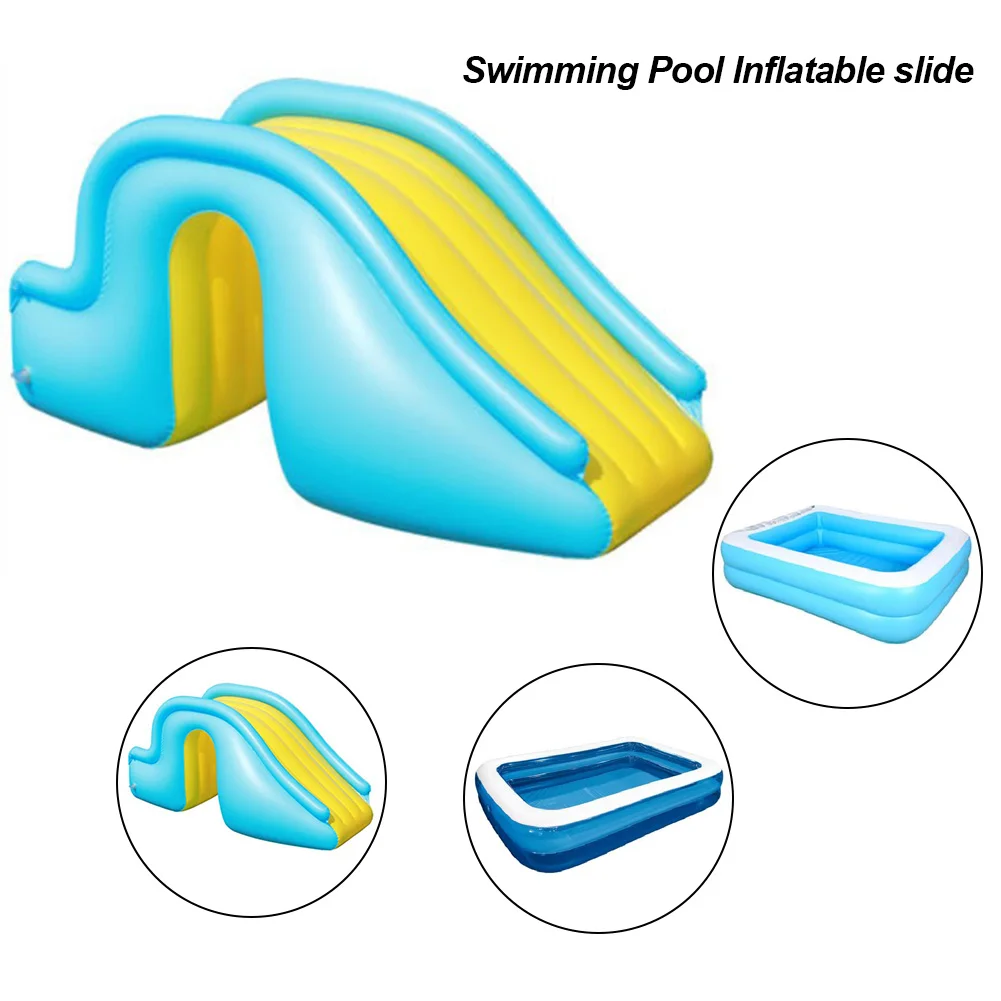 

PVC Inflatable Waterslide Wider Steps Swimming Pool Supplies Gun Slide Bouncer Castle Waterslides Kids Water Play Recreation Toy
