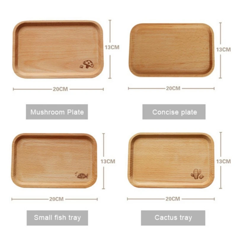 

Norbi Fruit Dessert Plate Cake Snack Candy Platter Wooden Tray Serving Snacks Food Storage Dish Serving Tray Wood Serving Plate