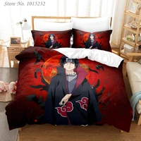 japanese anime itachi 3d printed bedding set duvet covers pillowcases comforter bedding set bedclothes bed linen 01