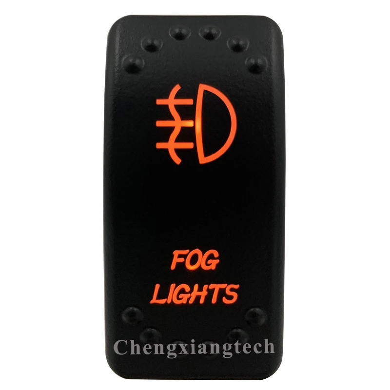 

Orange Led Light -Rocker Switch- Laser Eatched- FOG LIGHTS- for Car Boat Carling ARB NARVA 4X4 Type -Waterproof IP68