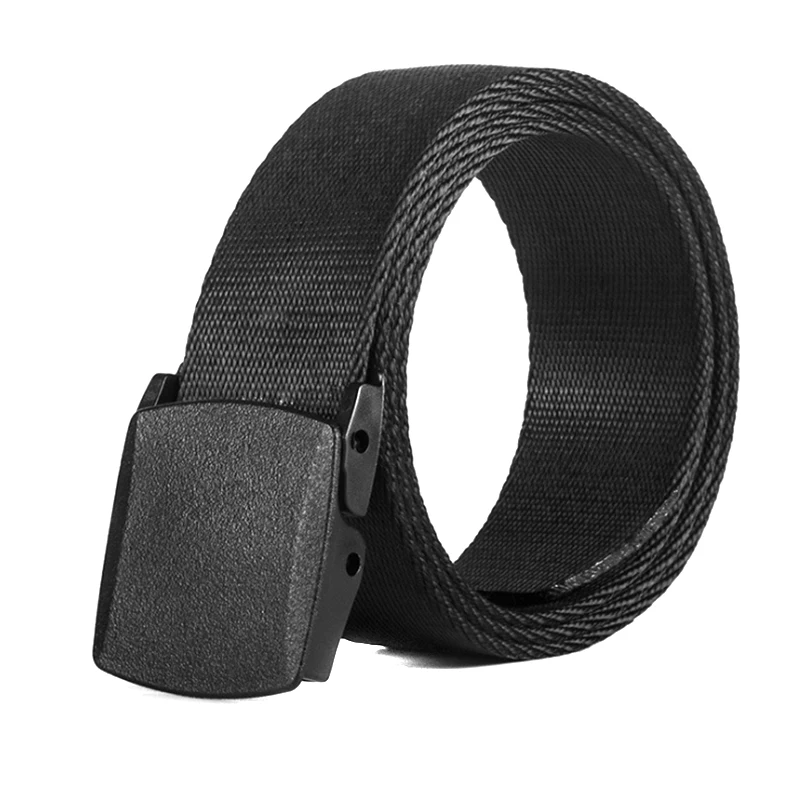 

SAFENH Men Female Belts Military Nylon Adjustable Belt Men Outdoor Travel Tactical Waist Belt With Plastic Buckle 110cm