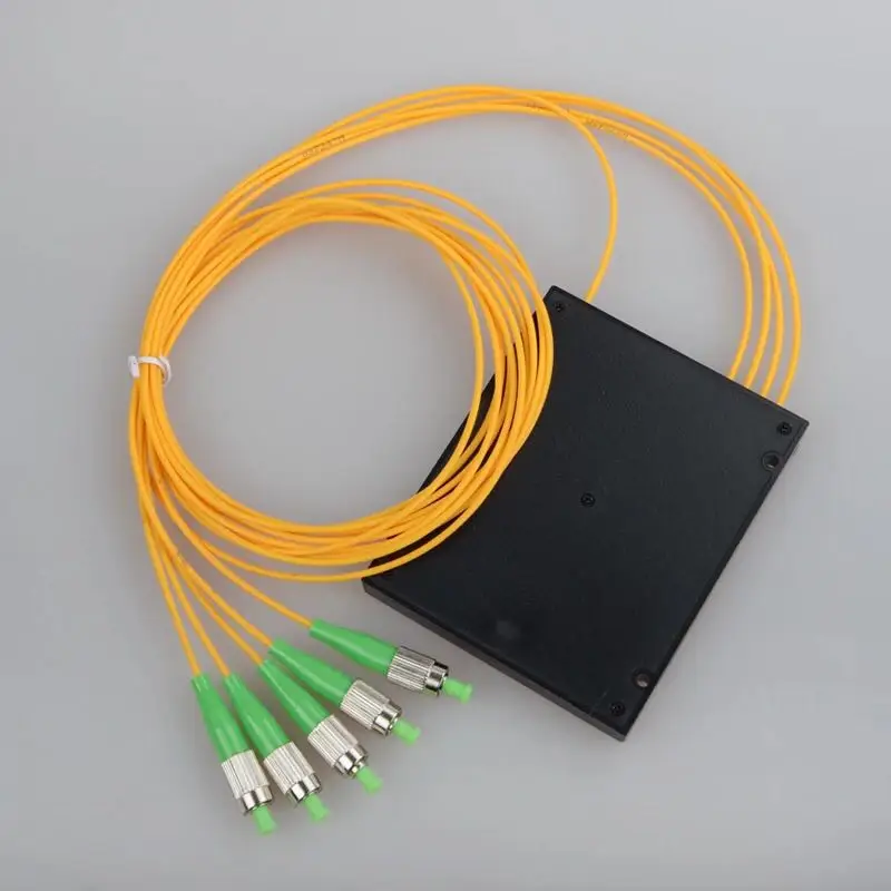 FTTH 1*4 PLC волоконно-оптический сплиттер, ABS упаковка, с FC/APC SM разъем