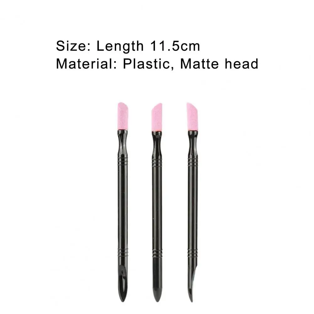 3 шт./компл. полировальные ручки Прочный безвредный матовый камень ногтей Маникюр