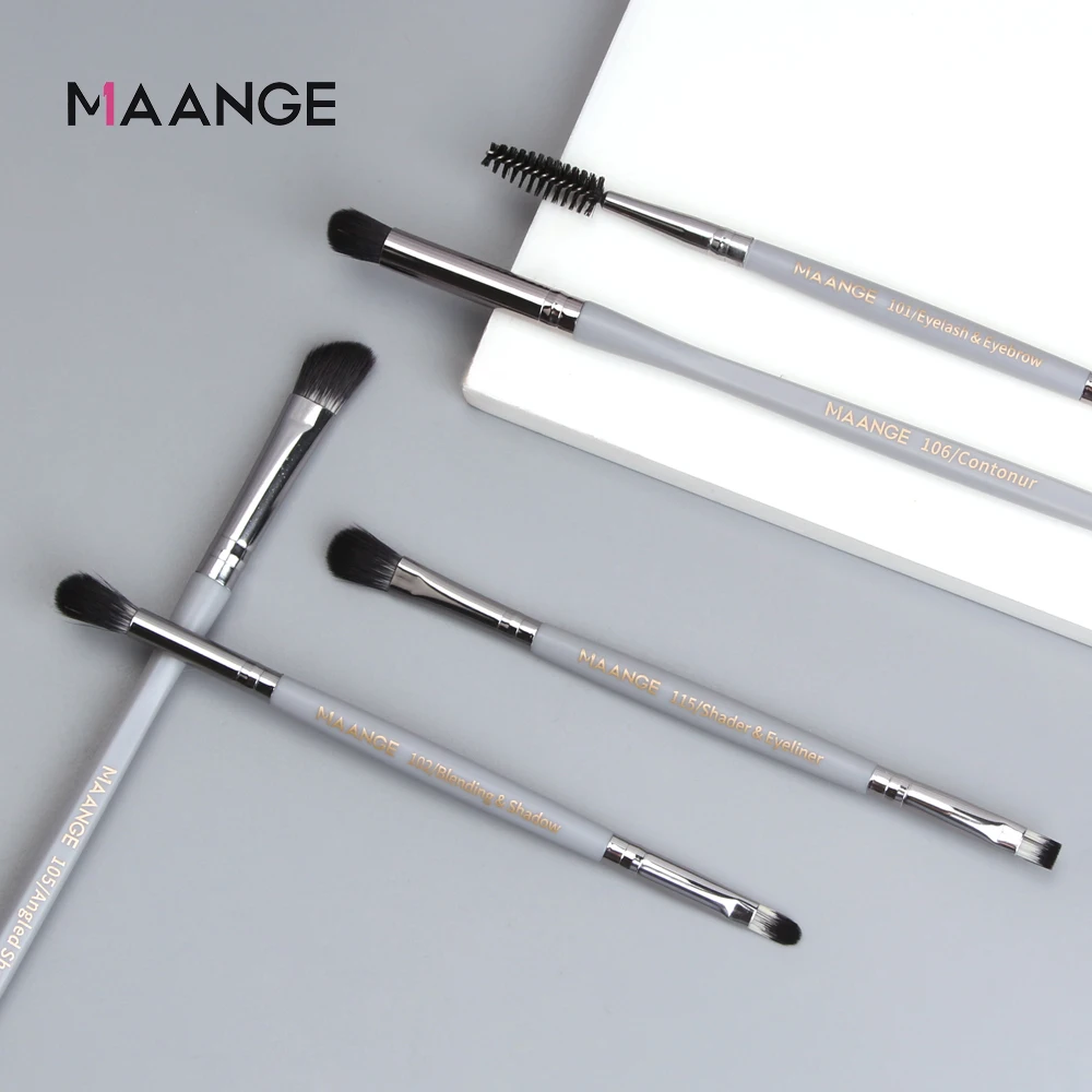 Набор кистей для макияжа MAANGE 5 шт. пудра кисть теней на веки бровей и ресниц