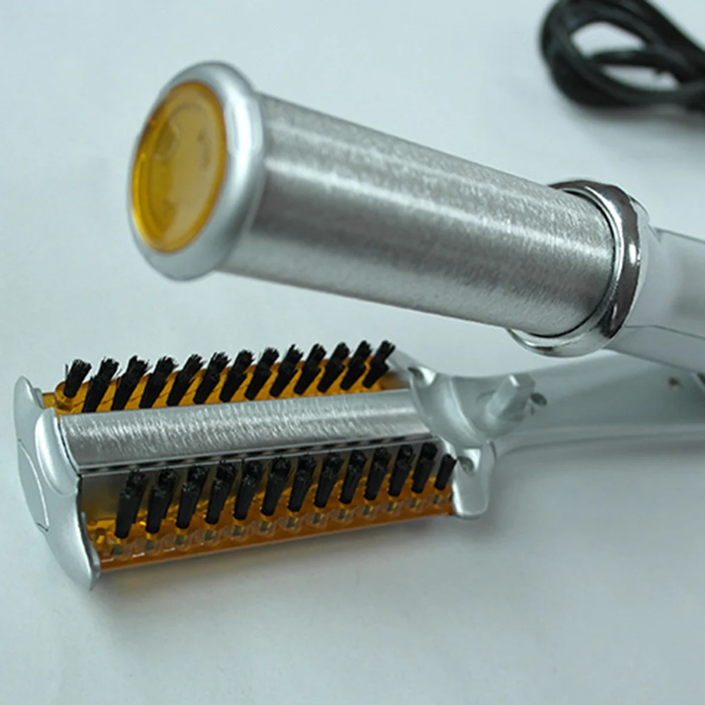 

2 in 1 Hair Straightener Wand Twist Hair Styler Hot Comb Brush Adjustable Temperature Comb Hair Styling Tool