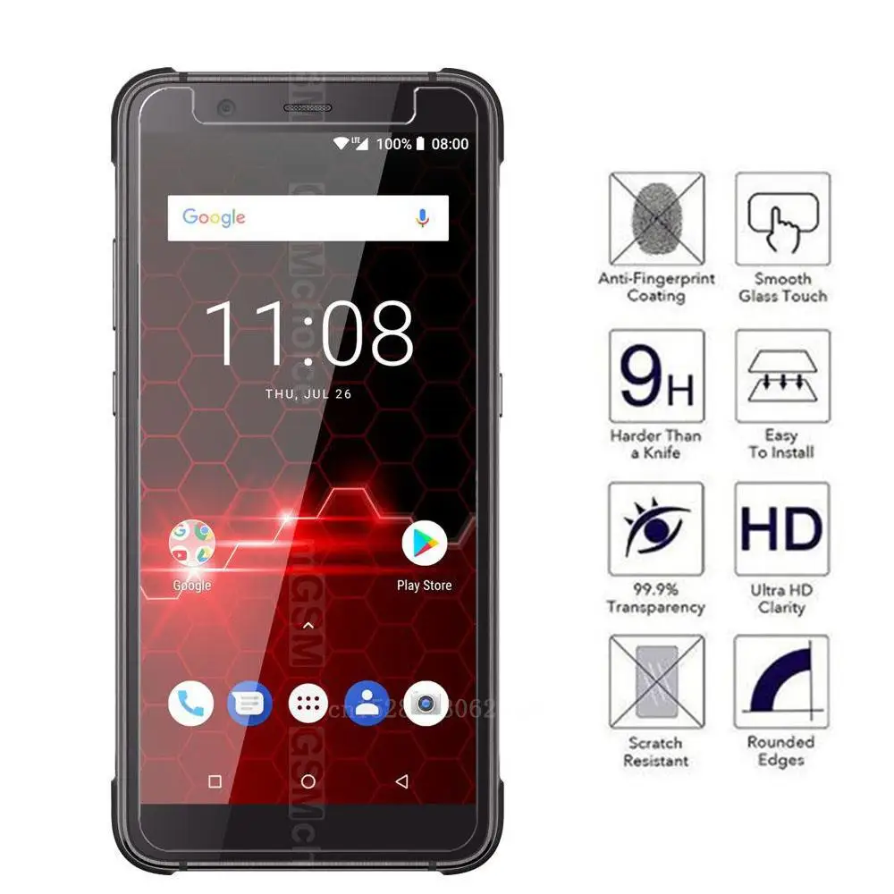 Закаленное стекло 9H для смартфона Myphone Hammer Blade 2 Pro lte защитная пленка Защитная