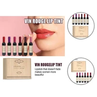 6pcsbox lip balm helpful unique lock in moisture makeup cosmetics wine lip gloss for sisters liquid lipstick lip glaze