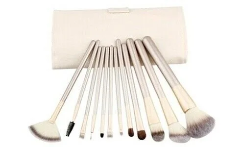 

New Makeup Sets brush Platinum Professional 12-piece Makeup Brush Set With Protective Bag Champagne Travel Stage Performance