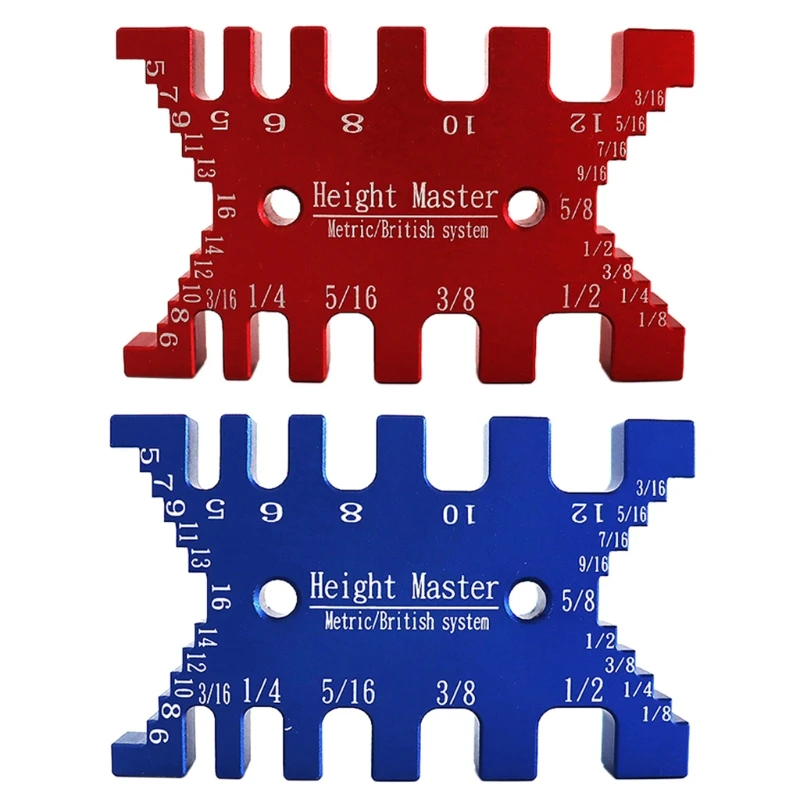 

Woodworking Ruler Metric and Imperial Card Gauge High Precision Tenon Caliper Carpenters Use for Measurement of Height