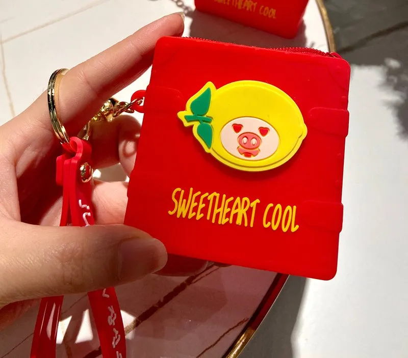 

New Fashion Stereo Cartoon Fruit Keychain Key Ring Creative Cartoon Mobile Phone Bag Car Pendant Fun Keychain New Child Gift