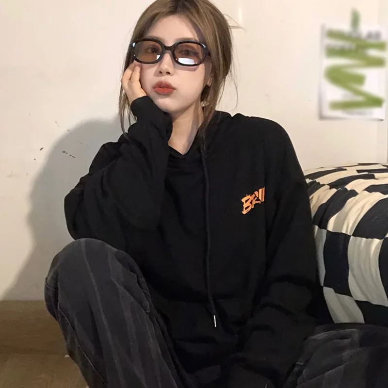 

Женские флисовые толстовки, свитшоты, женские толстовки с буквенным принтом, свитшоты, топы, осенне-зимние повседневные толстовки, пуловеры