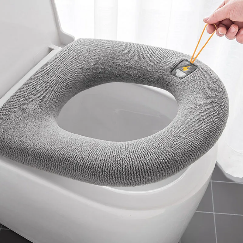 

Universal Toilet Seat Cushion Four Seasons Thickened Toilet Cover Knitted Toilet Seat Cushion Washable Household Toilet Ring