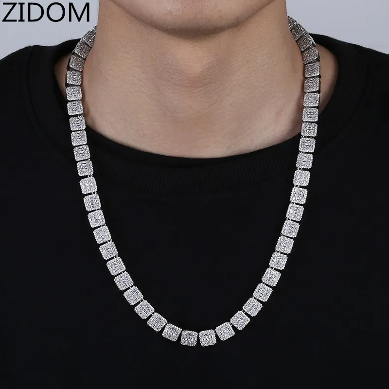 Мужская цепь в стиле хип хоп ожерелье с квадратным цирконием AAA|Цепочки| |