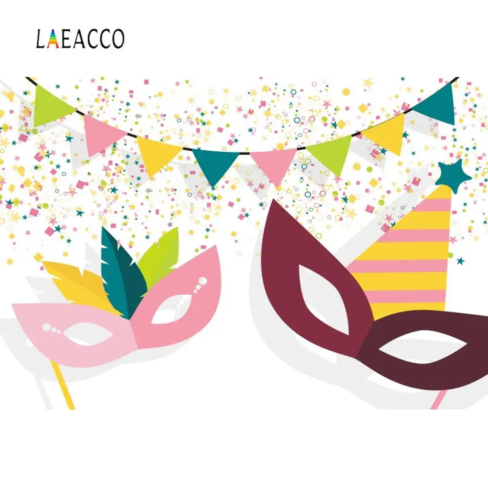 Laeacco детская мультяшная маска Карнавальная вечеринка фотография со звездами