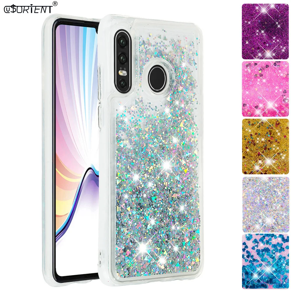 Милый силиконовый чехол для телефона Honor 20S Huawei P30 Lite с блестками жидким песком