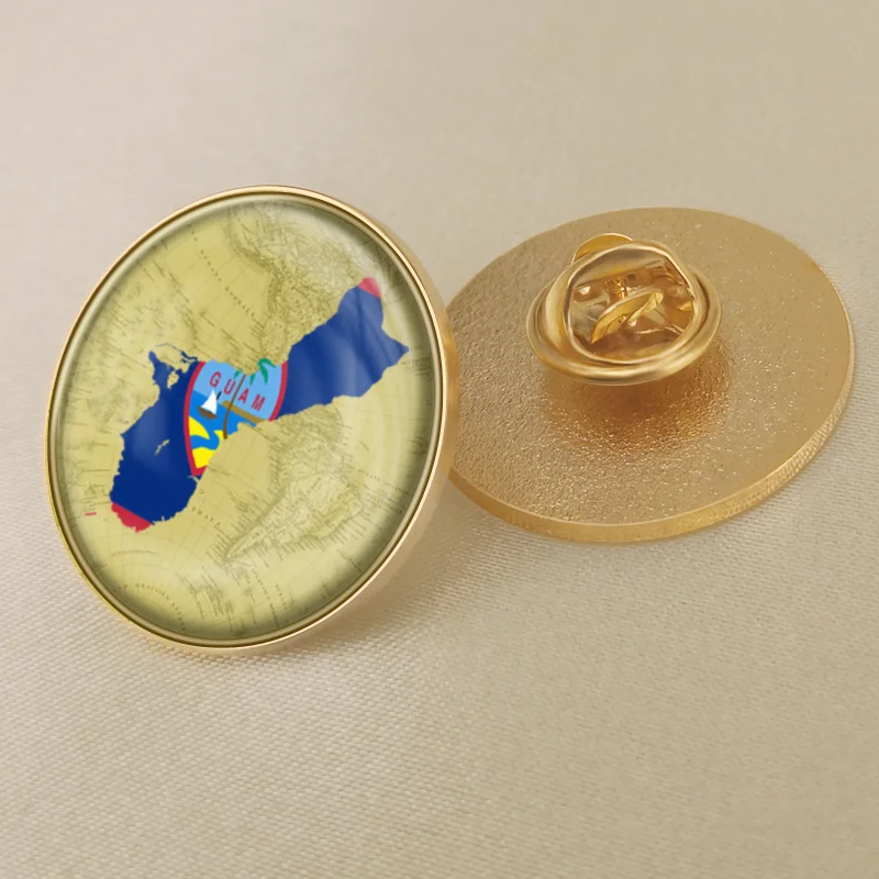 Герб Гуам гуамцы карта национальный флаг эмблема брошь значки нагрудные знаки |