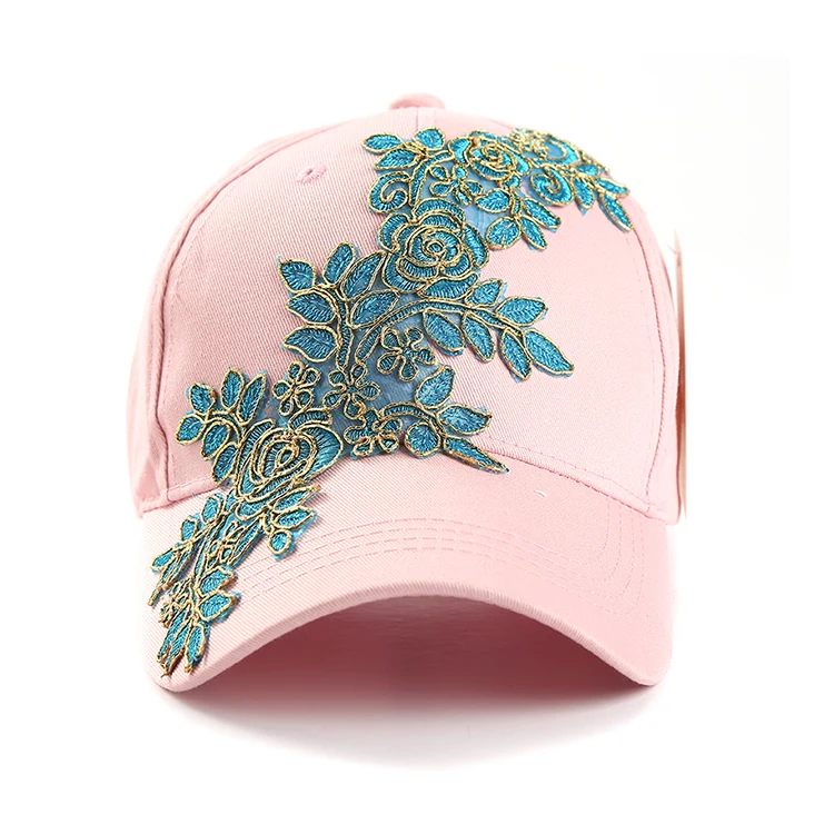 LVTZJ New Spring Vintage Denim Baseball Caps Snapback Hat Floral Summer Cap Rhinestone Hip Hop Cap For Women Grinding Multicolor
