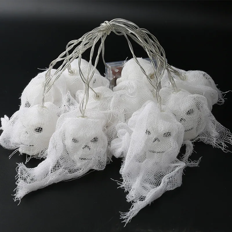 Товары для вечерние эллоуина светящаяся гирлянда из ткани в виде скелета