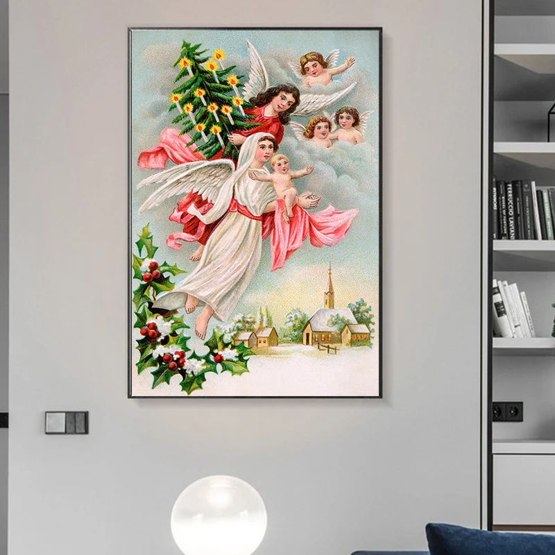 Летающий ангел и ребенок Вильям Адольфа портрет известная картина маслом на