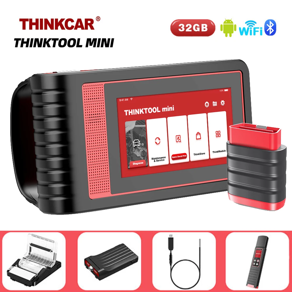 

Профессиональный мини-инструмент THINKTOOL для сканирования уровня, поддержка кодирования ECU, активное тестирование IMMO с thinktpms G1, устройство для...