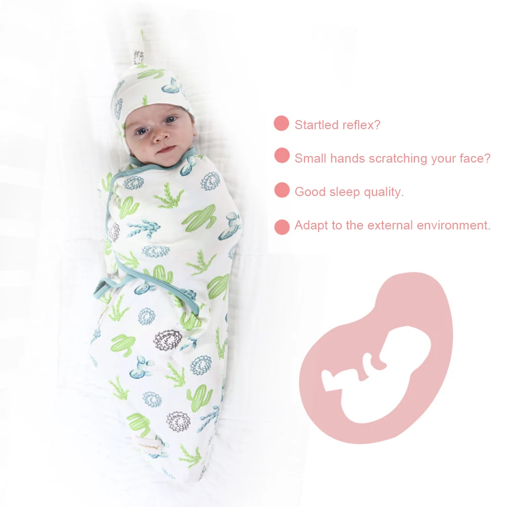 

Newborn Clothes Set Swaddled Sleeping Bag Baby Cartoon Pure Cotton Quilt Long Sleeve Warm Sleeping Bag With Hood