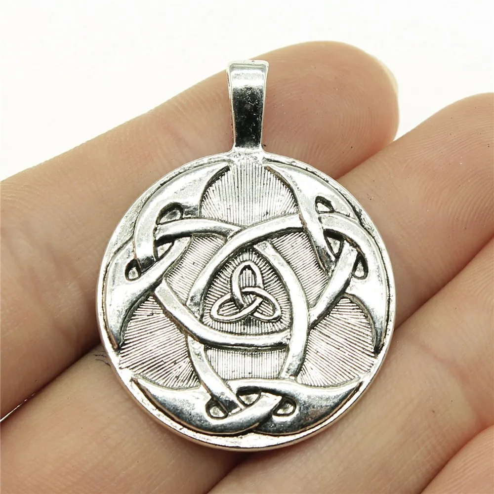 2 шт. Triquetra узел символы Triqueta Подвески DIY ювелирных изделий под старину