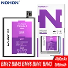 Аккумулятор NOHON BM45 BM46 BN41 BN43 для Xiaomi Redmi Note 2 3 Pro 4 X 4X Global Hongmi Note2 Note3, сменная батарея для телефона