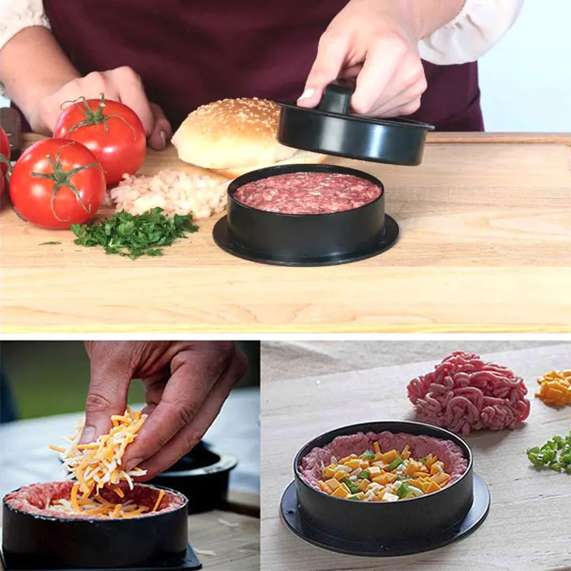 

ABS Hamburger Maker Hamburger Press Round Shape Non-Stick Chef Cutlets Hamburger Meat Beef Grill Burger Press Patty Maker Mold