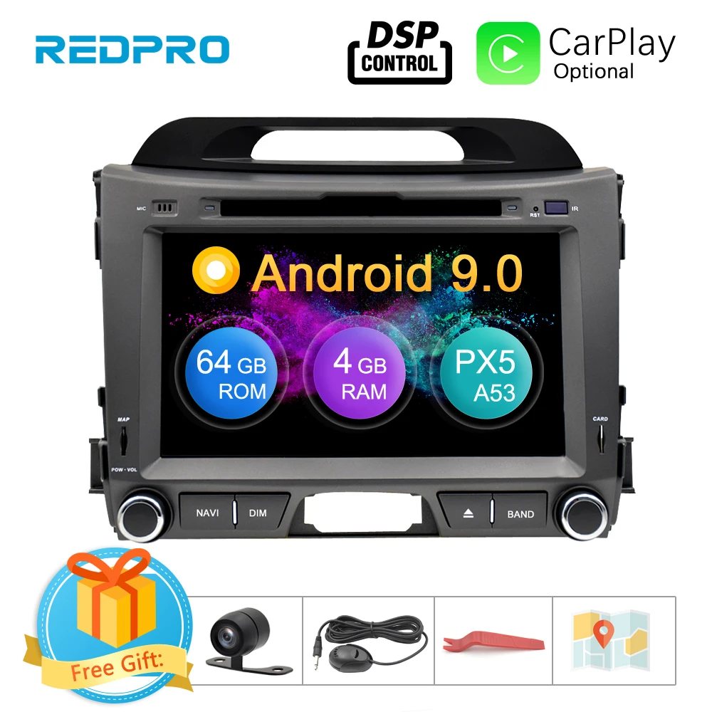 4G ram ips экран Android 9,0 автомобильный стерео для Kia Sportage 2009- автомобильный dvd-плеер Авто Радио FM WiFi Мультимедиа gps навигация
