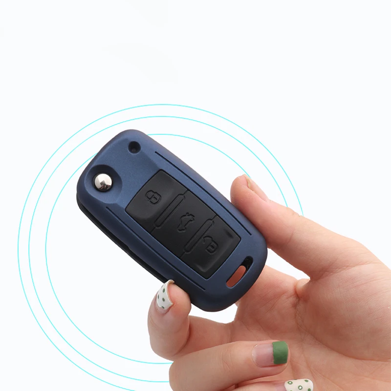 

For Volkswagen Polo Golf Skoda Superb A7 Passat Beetle interior accessoriesHigh Quality Mature Carbon Fiber Matte Car Key Case