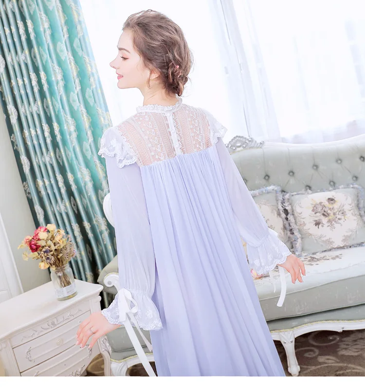 Женская кружевная пижама с длинным рукавом свободного размера | одежда